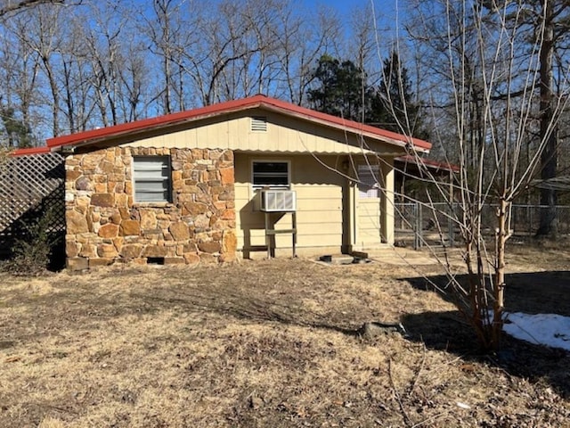 view of front of house with cooling unit