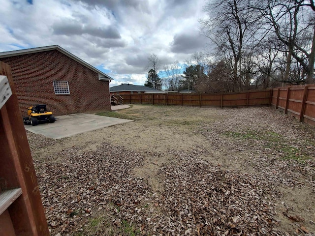 view of yard with a patio