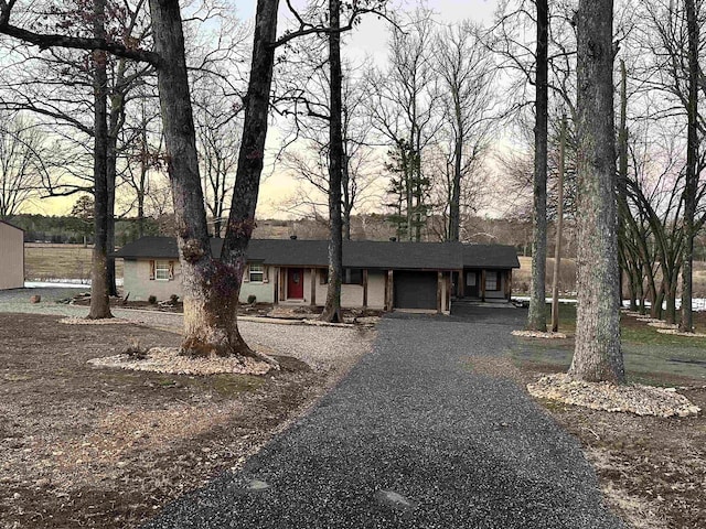 view of front of house featuring a garage