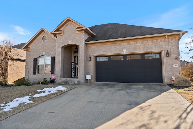 view of front of home featuring a garage