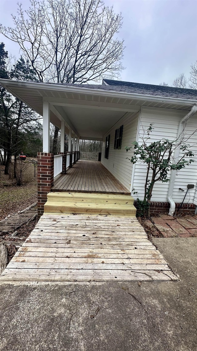 view of wooden terrace