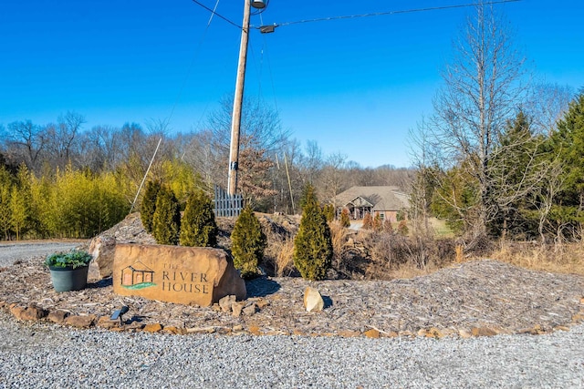 view of community sign