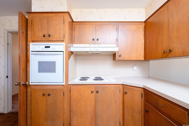 kitchen with white appliances