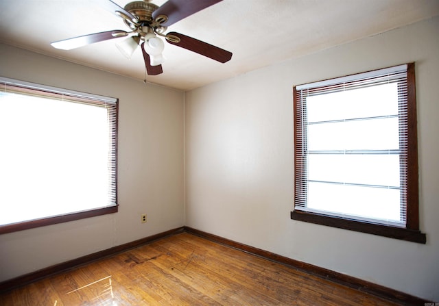 4821 Rogers St, North Little Rock, AR 72117 - spare room featuring hardwood / wood-style floors and ceiling fan