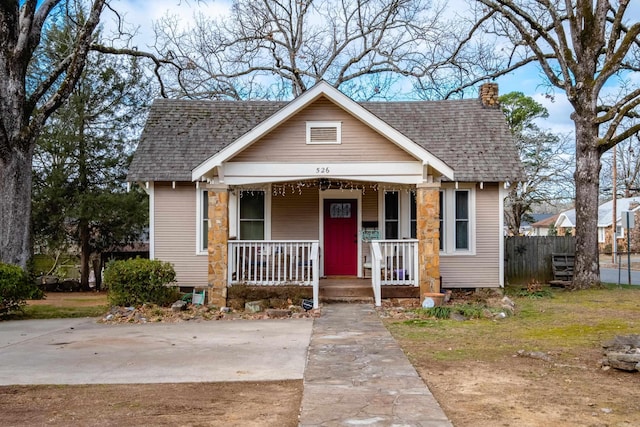 bungalow-style house featuring a porch