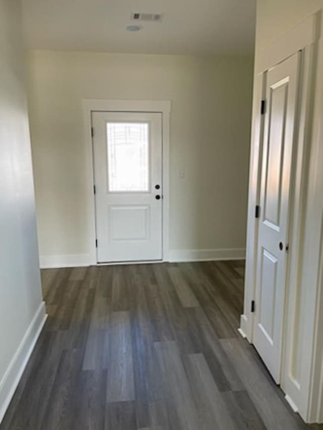 interior space featuring dark hardwood / wood-style floors