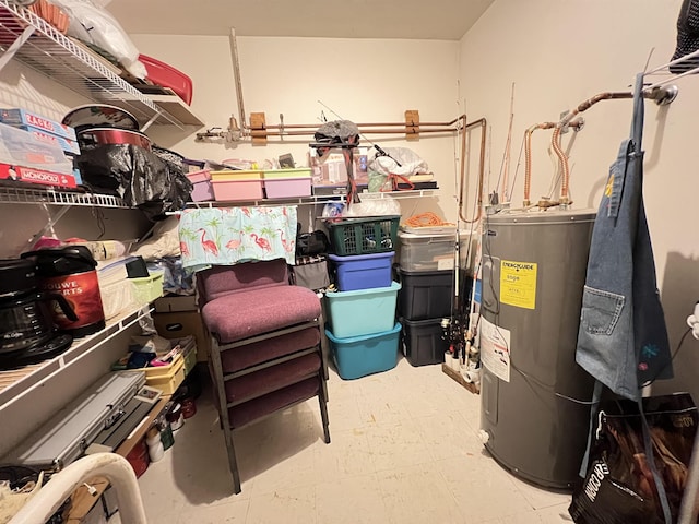 storage featuring electric water heater