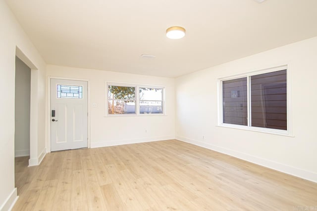 foyer entrance featuring light hardwood / wood-style floors