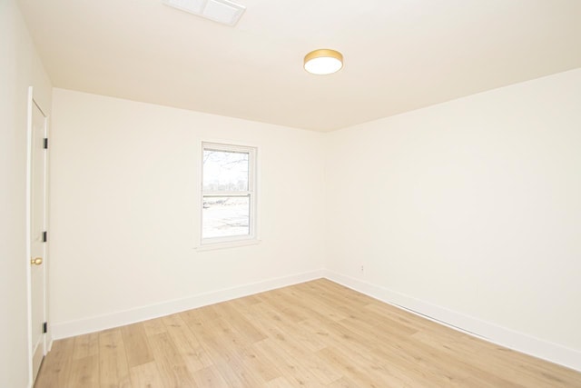 empty room featuring light wood-type flooring