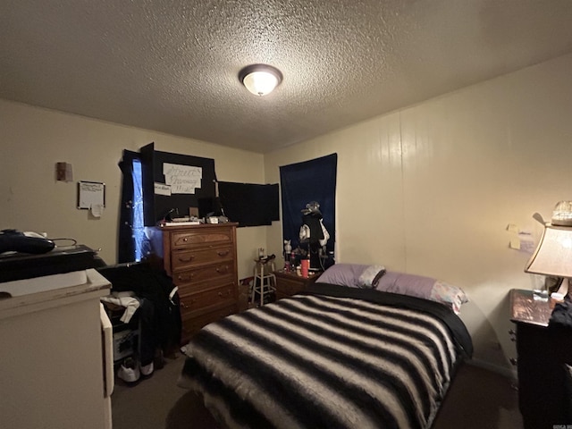 bedroom featuring a textured ceiling