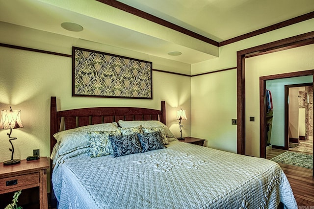 bedroom with wood-type flooring