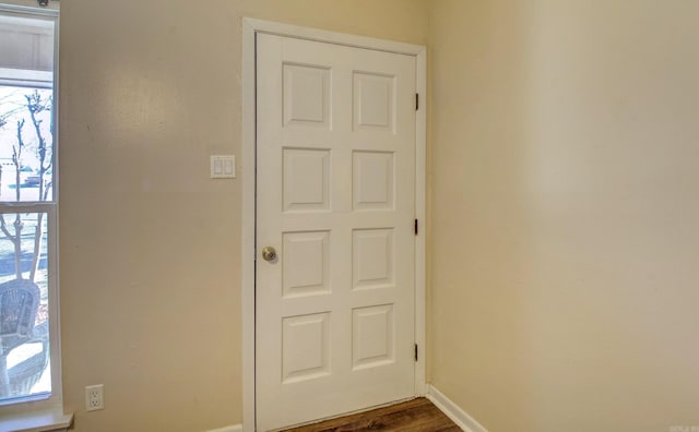 8 Woodmere Pl, Sherwood, AR 72120 - doorway with dark hardwood / wood-style flooring