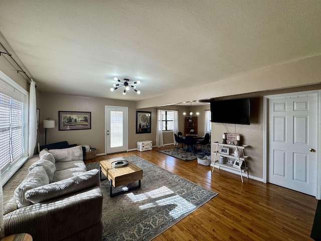 living room featuring hardwood / wood-style floors