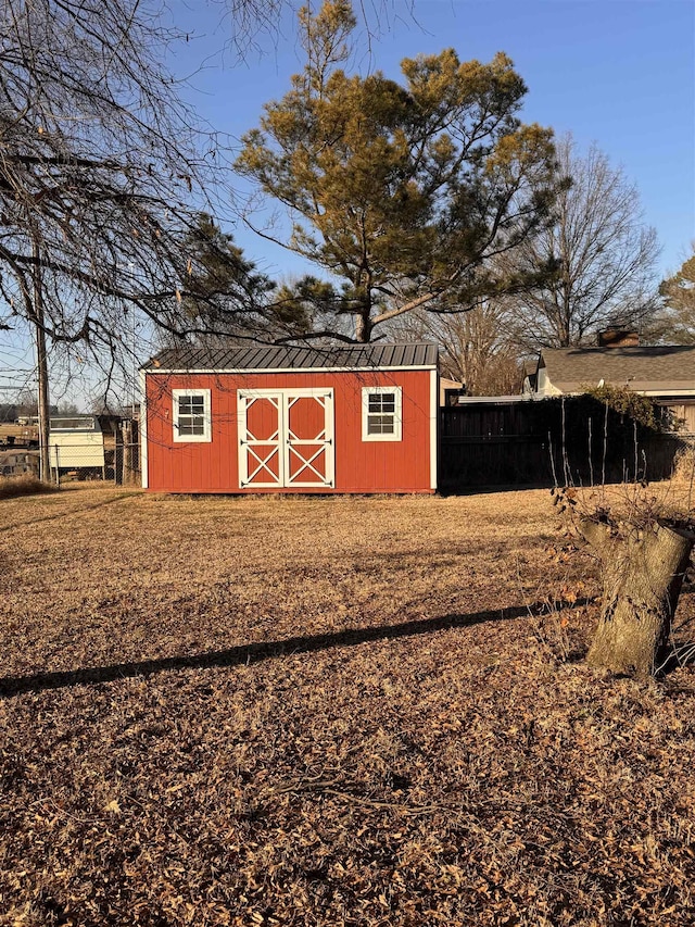 view of outdoor structure