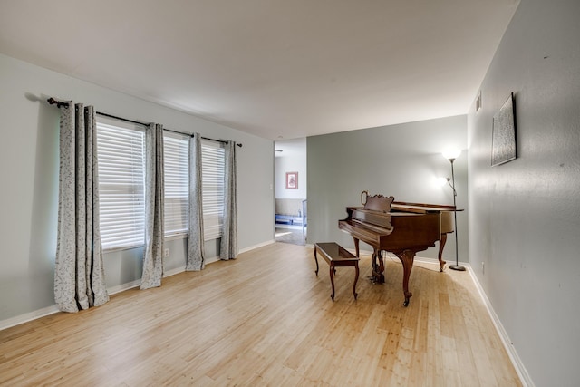 misc room featuring light hardwood / wood-style flooring