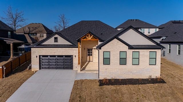 view of front facade featuring a garage