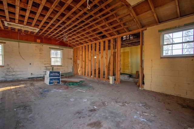 miscellaneous room with concrete floors