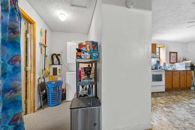 hallway featuring a textured ceiling