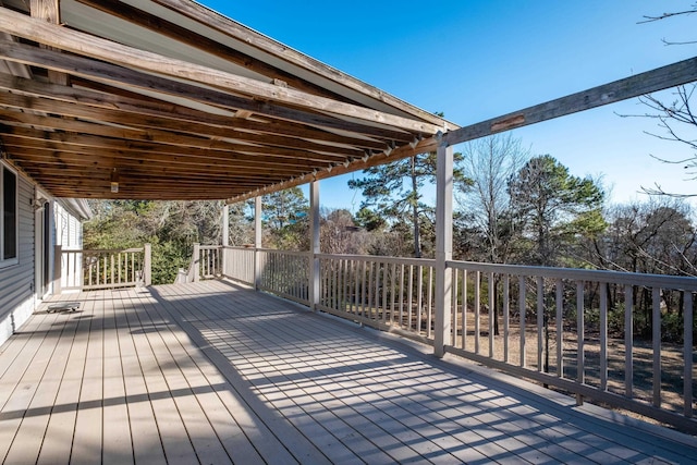 view of wooden terrace