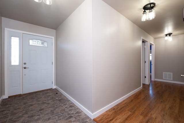 entryway featuring dark hardwood / wood-style floors