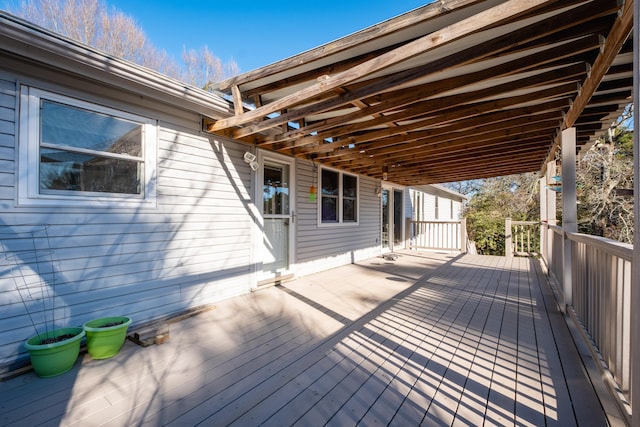 view of wooden terrace