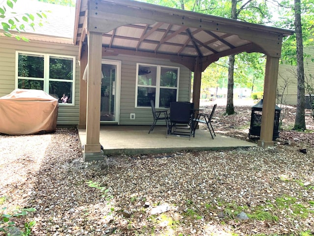 view of patio with a gazebo