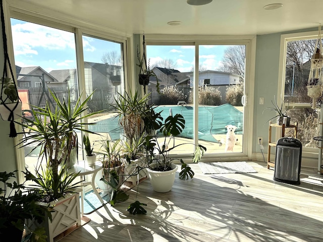 sunroom with a wealth of natural light