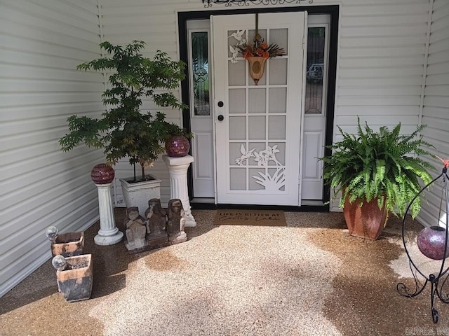 view of doorway to property