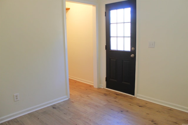 foyer featuring light wood-type flooring