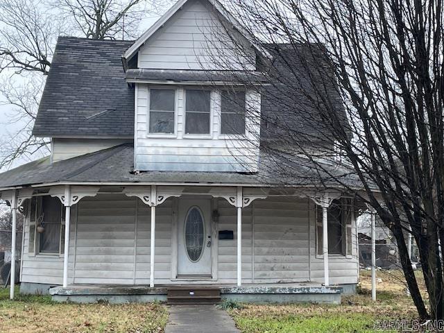 view of front of property with a porch