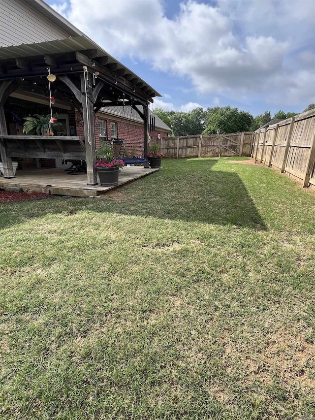 3 N Starlite Dr, Mayflower, AR 72106 - view of yard with a fenced backyard and a patio area