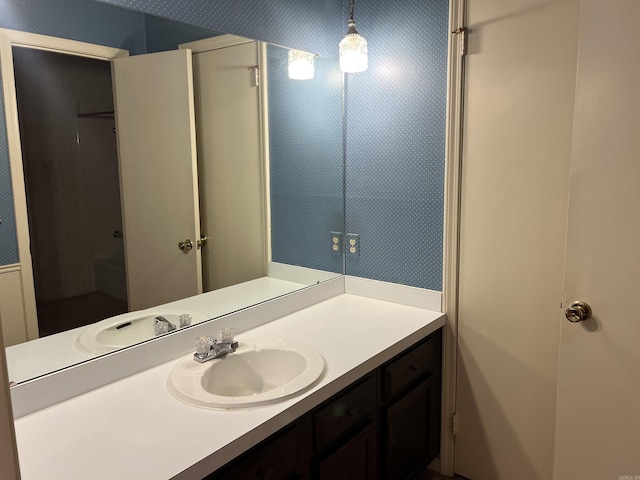 bathroom with vanity