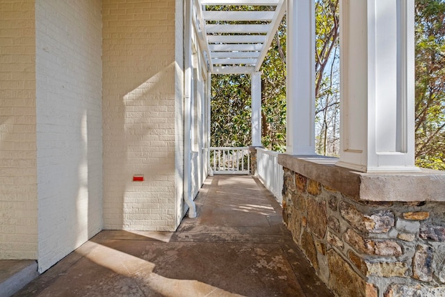 view of patio with a porch