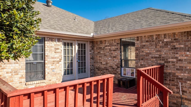 deck with french doors