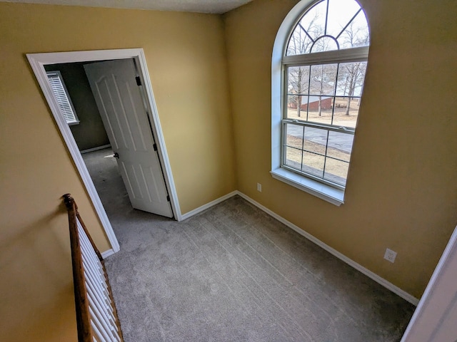 carpeted spare room with a healthy amount of sunlight