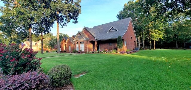 view of front of property featuring a front yard