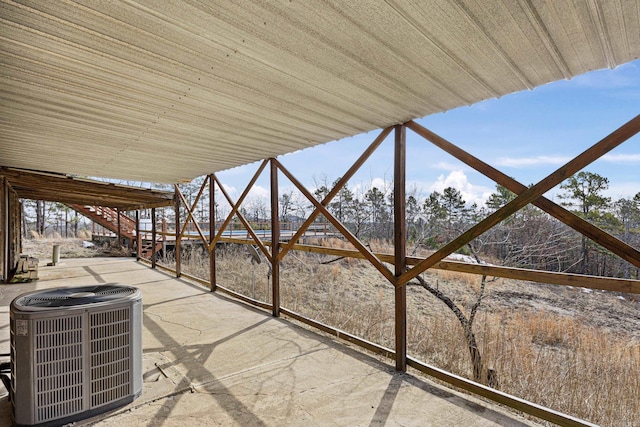 view of patio / terrace with central AC