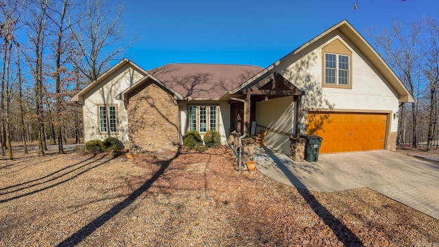 view of front of home featuring a garage