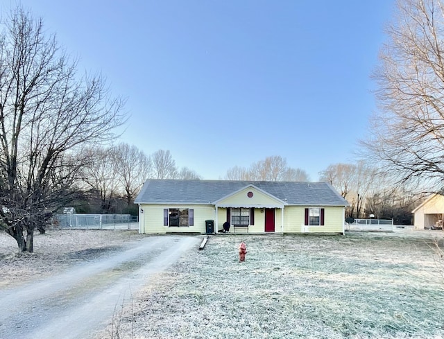 view of ranch-style house
