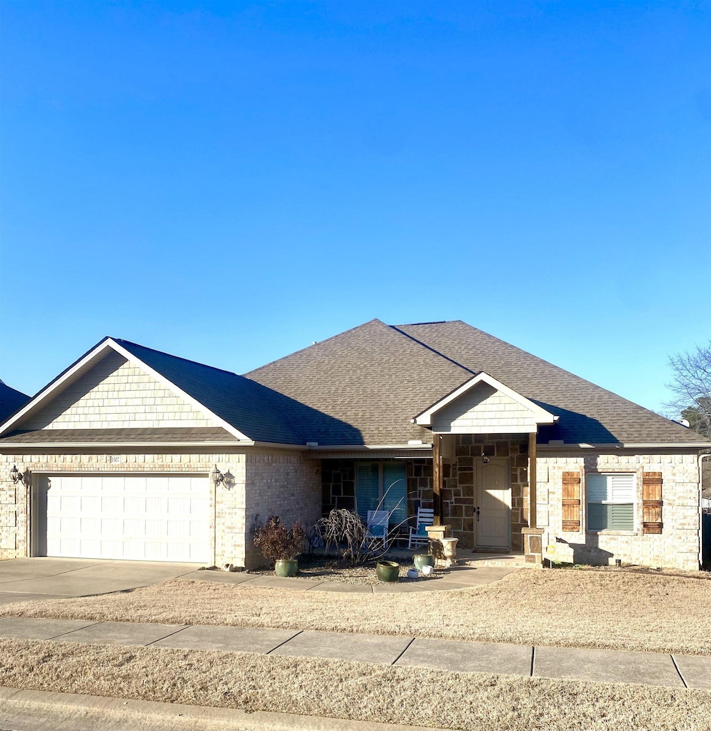 ranch-style house with a garage