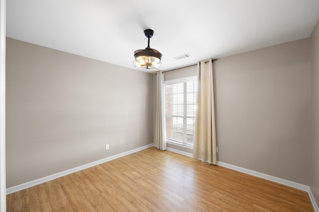 empty room featuring light hardwood / wood-style flooring