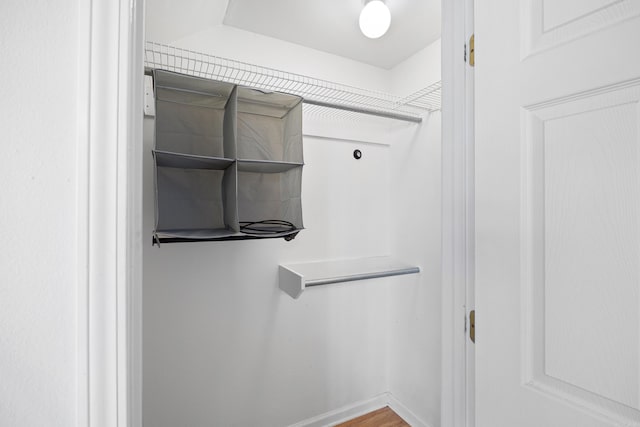 spacious closet featuring wood-type flooring