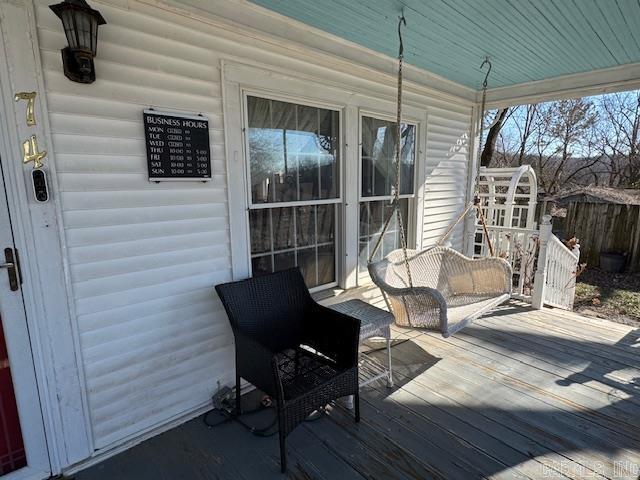 view of wooden deck