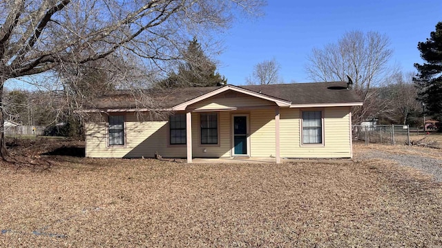 view of front of home