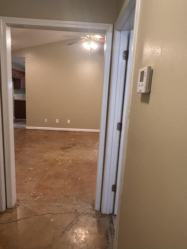 corridor featuring concrete floors