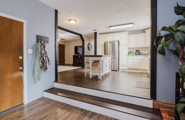 foyer entrance featuring light hardwood / wood-style floors