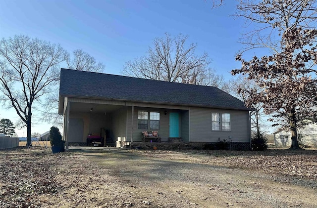 view of front of home