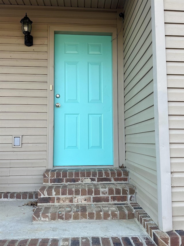 view of doorway to property