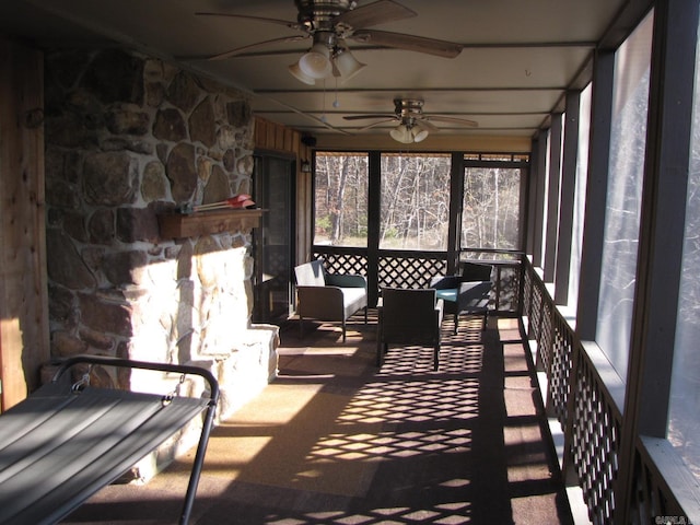 view of sunroom