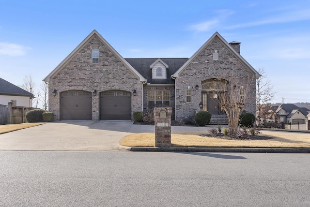 view of front facade with a garage